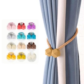 Alaka Curtain Tassels, Magnetic Curtain Tassels, Magnetic Curtain Tassels, Set of 2, Magnetic Curtain Tassels Fasteners Holder (Orange)