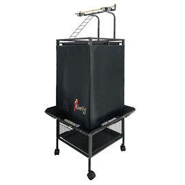 Easily Bird Cage Cover for Large Bird Cage with Play Top, Good Night Birdcage Covers, Black, 61"