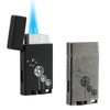 Classic Matte Butane Pocket Lighter, 2 Pack Double Jet Flame