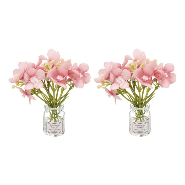 CoCud Mini Flowers Dollhouse in Vase, Silk Plastic Miniature Dollhouse