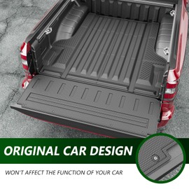 xipoqix Truck Mat Tailgate Mat Compatible with 2022-2025 Nissan Frontier TPE Truck Liner Replacement for 2022 2023 2024 2025 Nissan Frontier Accessories (Strip Style Tailgate Mat+Truck Mat)