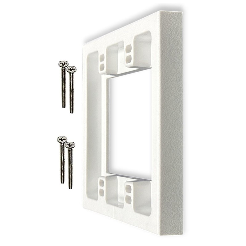 iMBAPrice IMBA-BES2 2-Gang Non-Metallic Shallow Surface Box Extender in White,