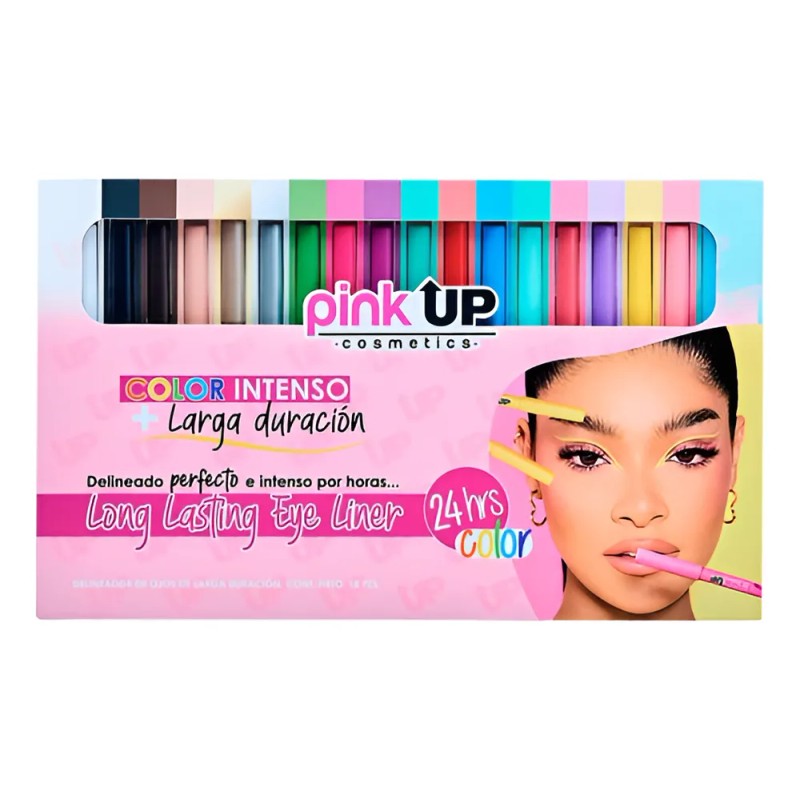 Lápiz Delineador Pink Up Long Lasting Eye Liner Box 18