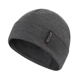 EDZ Merino Wool 200g Beanie Hat Graphite Grey