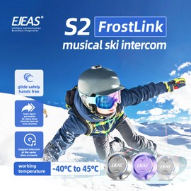 SolaMr S2 Mesh 3.0 Bluetooth Intercom System, Ski Communication System Headset with Music Sharing, 4 Person Intercom Radio for Long Distances, 800-1600m, Minimum -45°C (Purple)