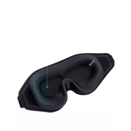 A. 3D 입체 수면 안대 사계절용 와이드 [E. 미드나잇 블랙 곡선 디자인 이어플러그] 3D Contoured Sleep Mask for All Seasons Wide [E. Midnight Black Curved Design Ear Plugs]