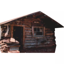 Wet Paint SP13265 Rustic 1800s Western Off Grid Log Cabin Cardboard Cutout Standee Standup