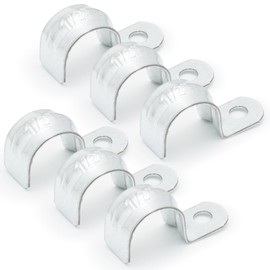 Semrien 30 Pcs Rigid Pipe Strap, M20 Conduit Clamps One Hole Cable U Bracket, Zinc Plated Steel Pipe Clamps Tension Tube Clip (M20)