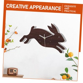 STOBAZA Boho Style Rabbit Wall Clock Mute Wall Clock Decor for Living Room Home Decor