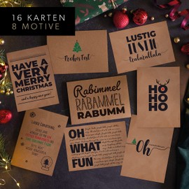 Anti-Christmas Cards / Postcards, Kraft Paper, Glossy, Various Sets, Various Designs