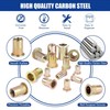 ZAMBASE Rivet Nut 1/2"-13 UNC 20Pcs Yellow Zinc Plated Finish