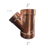 (1-Pk) EZ-FLUID 2" x 1-1/2" Copper DWV Tee-Wye Copper Pipe