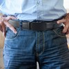 Amexo Men's Automatic Leather Belt without Holes Adjustable Work Belt