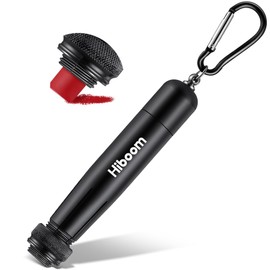 Hiboom Adjustable Lumber Crayon Holder for 1/2" Round or Hexagonal Crayons, Heavy Duty Construction Carpenter Metal Crayon Holder with Spring D Rings Buckle, Contoured Grip Handle(Black)