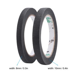 KooingTech 2pcs Insulated Tape, 10mm 8mm Guitar Pickup Tape Cloth, Black Textured Paper Pickup Tape for Guitar Pickup Replacement Parts