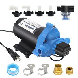 Yeehemes On Demand Pump T33, Water Transfer Pump 110V, 4 GPM 45 Psi Brass Connector Self Priming 03526-144A for Home Camper Sprayer Aqua