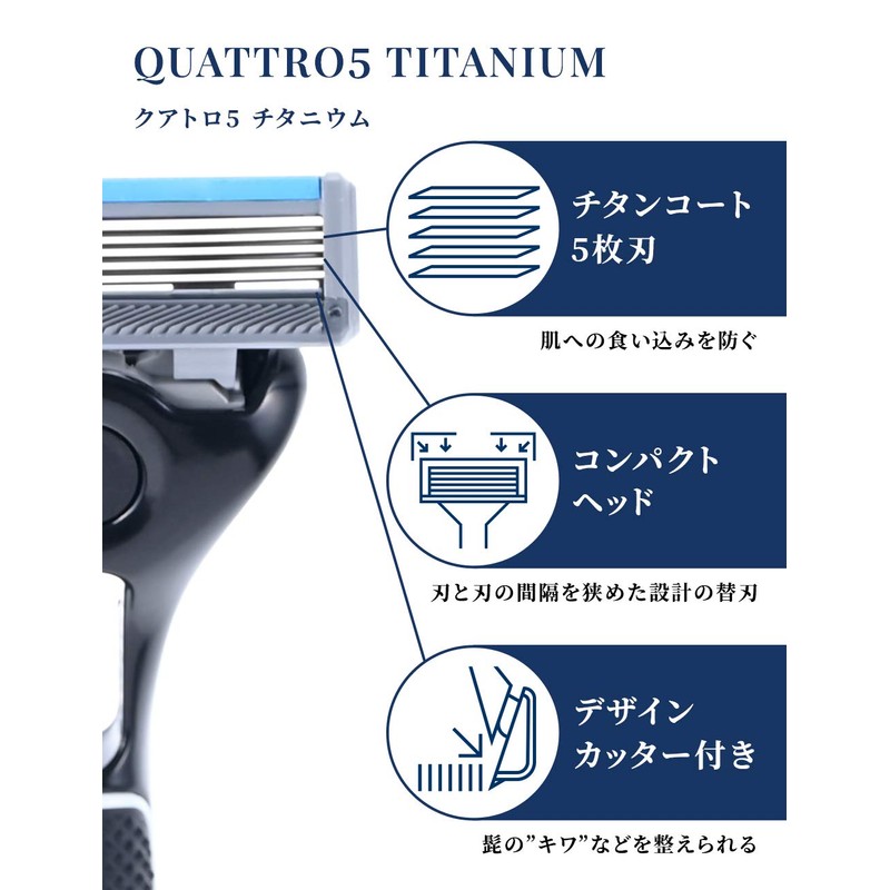 Chic Schick Quattro 5 Titanium Combo Pack (Holder with Blade)