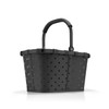 reisenthel carrybag glossy dots black - Sturdy shopping basket with