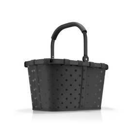 reisenthel carrybag glossy dots black - Sturdy shopping basket with plenty of storage space and practical inner pocket - Elegant and water-repellent design