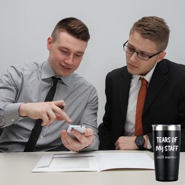 SOCOARZR Boss Regalos para hombres, regalos del día del jefe para hombres, vaso de lágrimas de mi personal, regalos divertidos para hombres, el mejor regalo para el mejor jefe del mundo, cumpleaños,
