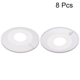 uxcell Pipe Cover Decoration, 60mm-74mm PP Plastic Escutcheon Water Pipe Drain Line Cover White 8pcs