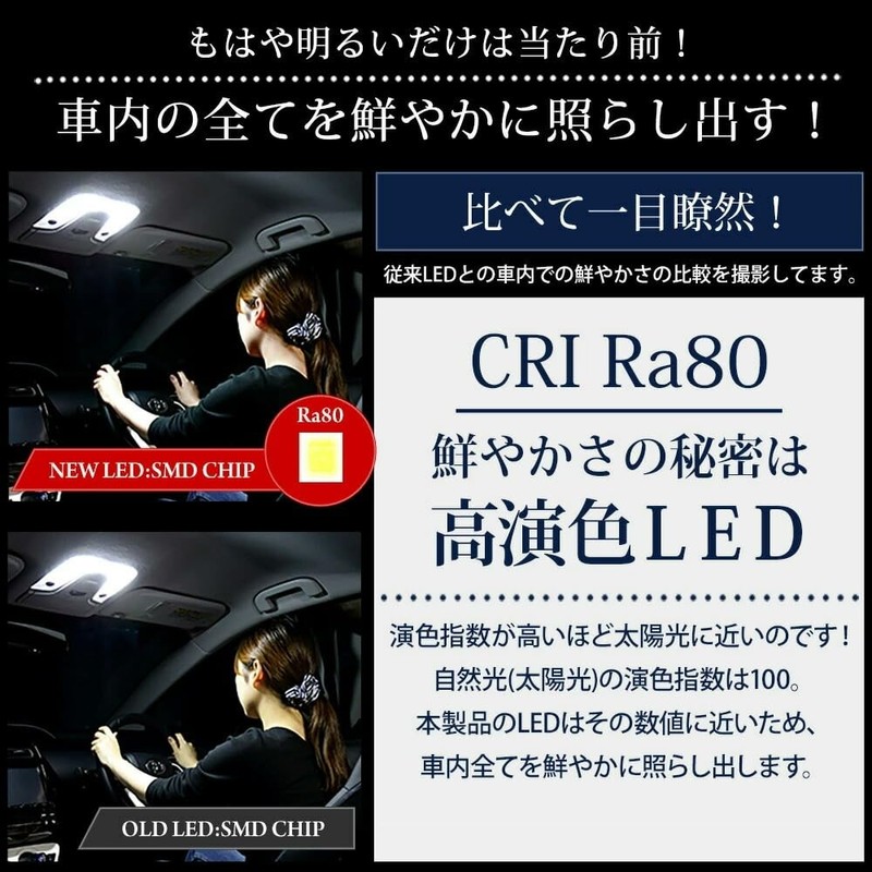 YOURS(ユアーズ) 新型ムーヴ 専用 LED ルームランプ セット 3段階光量調整 ホワイト LA850S/LA860S ムーブ