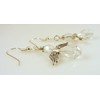Angel Earrings with Clear Crystal Beads and Sterling Silver Earwires