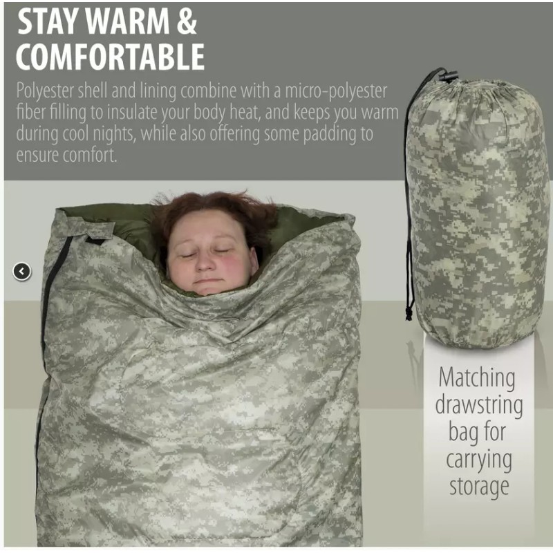 Maxam Sleeping Bag, 28 x 73", Olive Drab