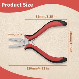 HOUSERAN Flat Nose Pliers 5" - 5 Pack, Flat Jaw Pliers for Jewelry Making, DIY, Craft, Repairing