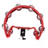 Tambourine Single Row Metal Jingle Bells Handheld Percussion Drum Instrument