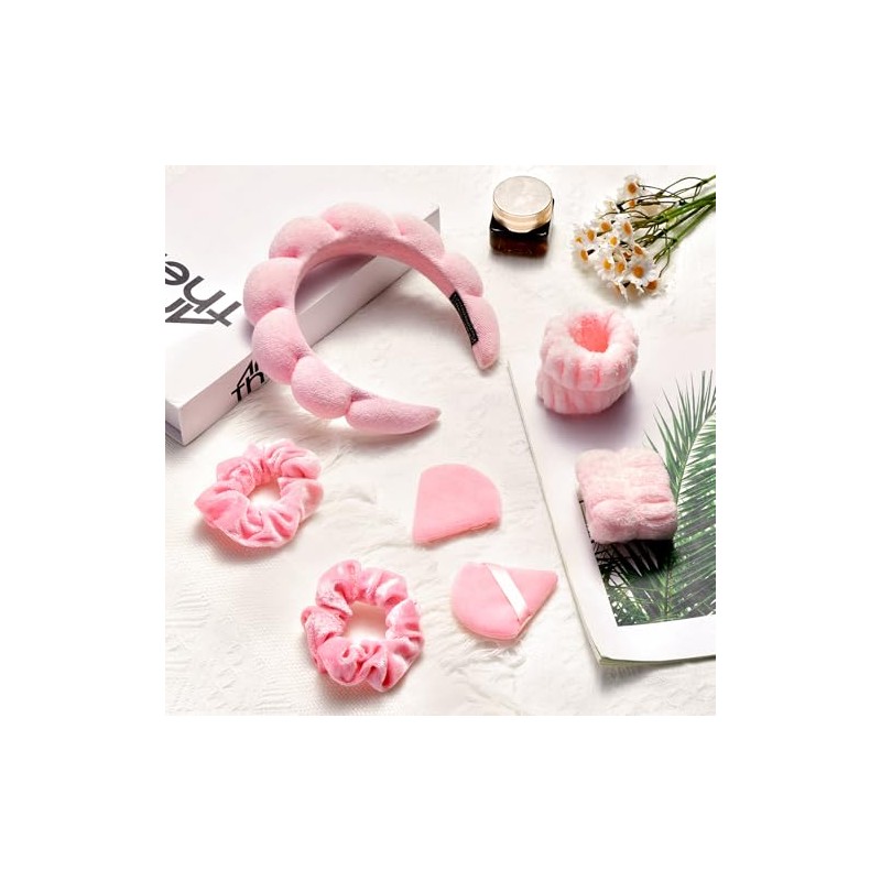 Set TXG en rosa de 7 piezas: diadema nube semiabierta,