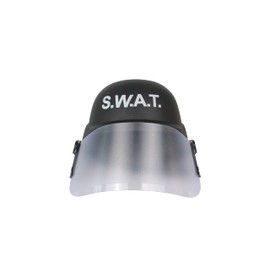 Child's Deluxe Black SWAT Helmet With Eye Shield