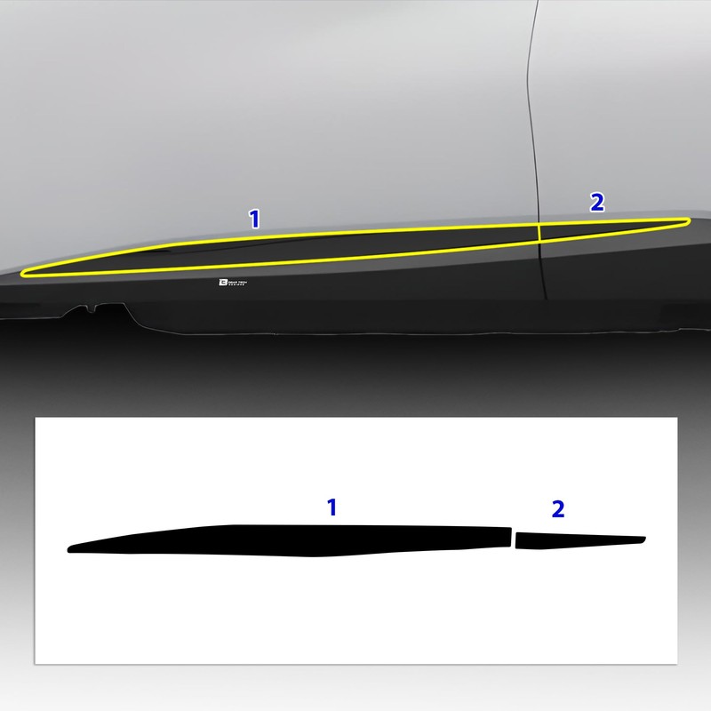 BOGAR TECH DESIGNS Lower Side Chrome Delete Overlay Compatible with