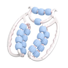 Relax Roller 20 Räder,pilates rolle neck massager Massage Roller Muskel Relaxer Roller, Arm Bein Massage Kreisförmige Beinklemmen für Golfer Ellbogen, Wade (blau)