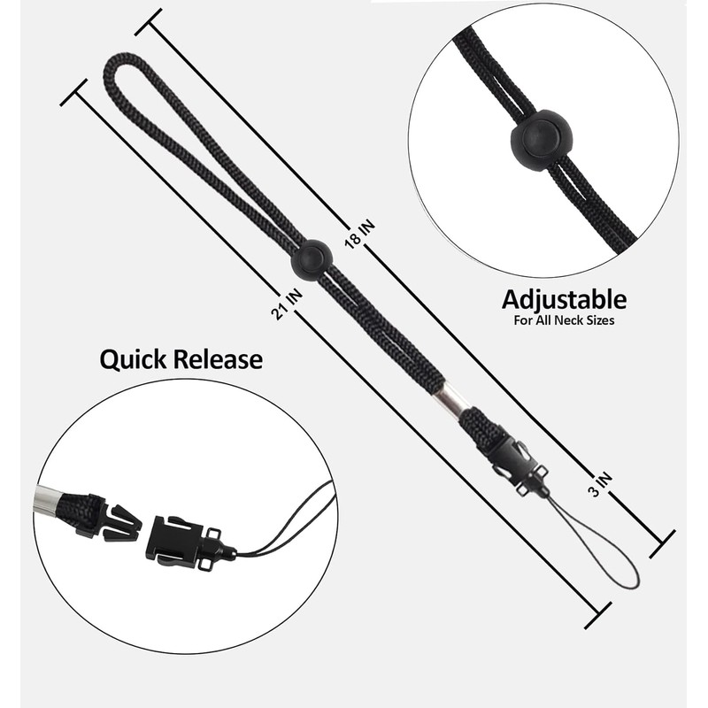 Digital Nc Neck Strap (Lanyard Style) Adjustable With Quick-Release Compatible