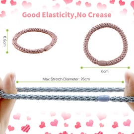 Pack of 10 Coloured Hair Bands, Multicoloured Braided Hair Bobbles for Women, High-Quality Elastic Hair Bands, Fashion Hair Bobbles for Women, Girls and Children (Monochrome)