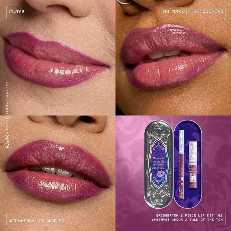 Nyx Professional Makeup, Bridgerton Kit de Labios Tonos: Amethyst amour