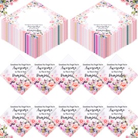 HunnmingRe 50 Pcs Christian Handkerchiefs for Women Inspirational Christian Gifts Handkerchiefs Bulk for Women Mom Floral Hankies with Wavy Edge Gift for Church Easter Mother's Day Ladies Gifts