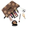 YULUENZE Brown Dachshund Paw Makeup Bag Cute Small Organizer Bag