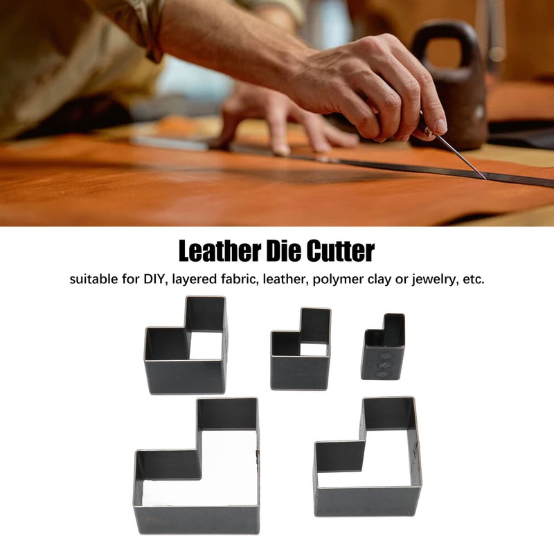 5Pcs Leather Die Cutter Hollow Assorted Size High Carbon Steel