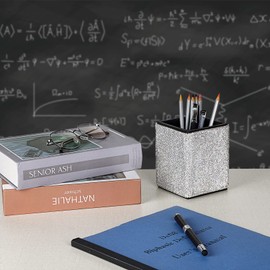 BTSKY Sparkly Bling Glam Makeup Brush Pen Decorative Diamond Crystal Rhinestones Cup Holder Organizer