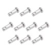 sourcing map 10x Hinge Pin Fork Bolts Single Hole 304