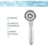 Aqua Vista 3.5-in. Polished Handheld Shower Head with 3 Spray