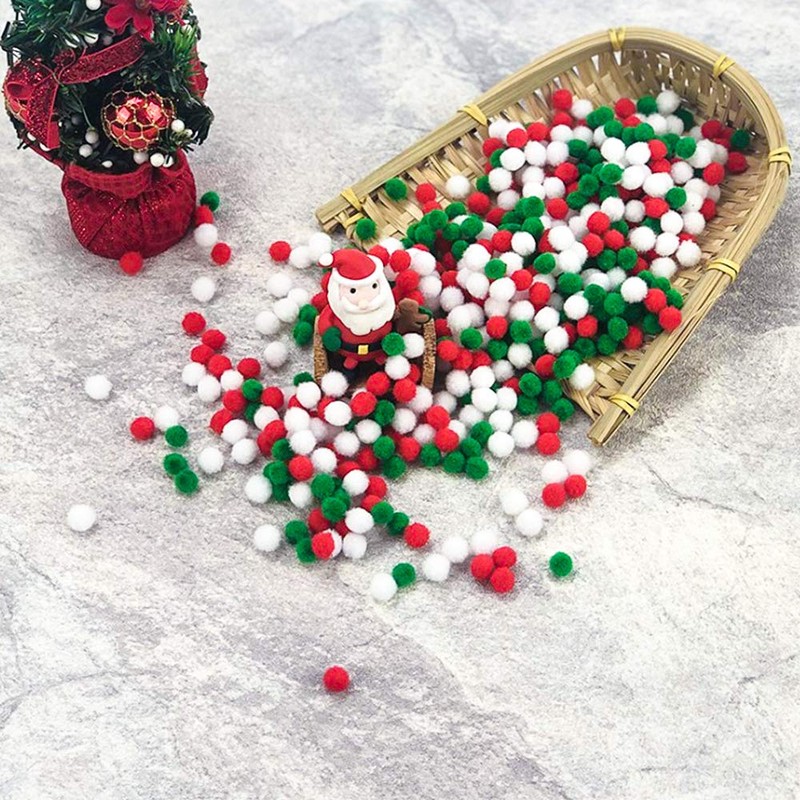 600PCS Pom Poms Fluffy Pompoms Felt Balls Pom Pom Balls