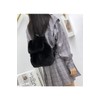 Ulisty Women's Small Faux Fur Rabbit Fur Backpack Furry Drawstring