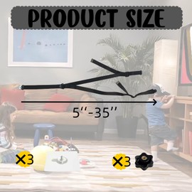 Xtlonbom Baby Proofing Kit with Adjustable TV Safety Straps and Anti-Tip Furniture Anchors - Easy Installation, No-Drill Protection for Childproofing Homes