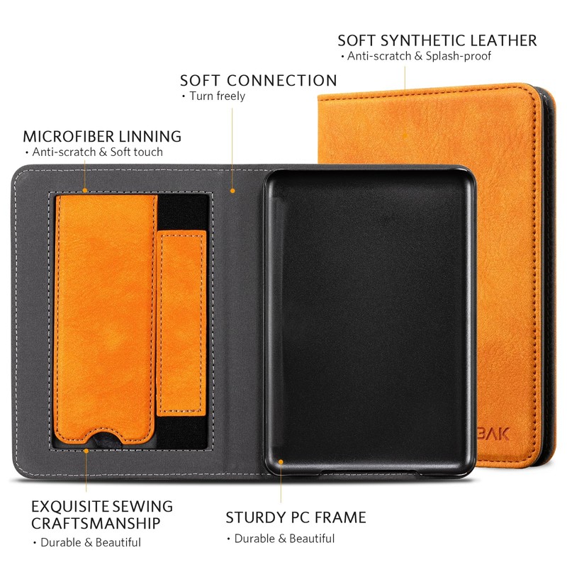 CoBak Case for 6" E-Reader - PU Leather Smart Cover