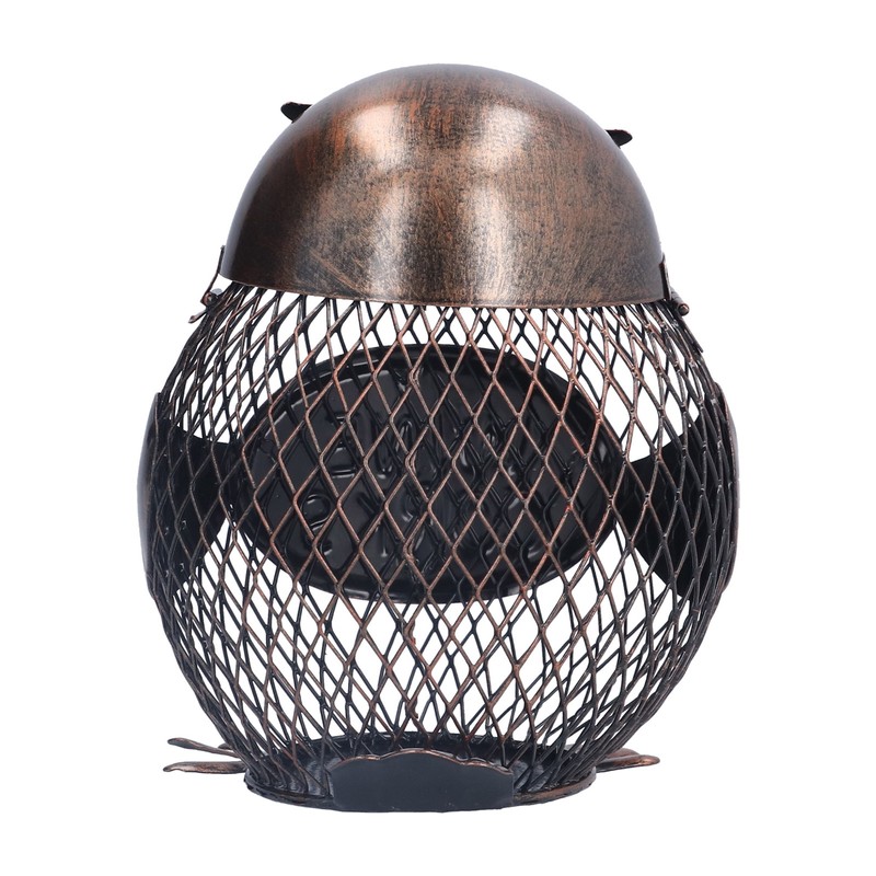 Art Wrought Iron Owl Storage Tank Metal Money Box Handicrafts