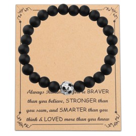 FUSTMW Soccer Bracelet Soccer Player Gifts Soccer Ball Bracelet Pendant Jewelry Gifts for Soccer Lovers Soccer Team Gift (Soccer Bracelet)