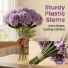6 Artificial Hydrangea, Silk Faux Flowers, Lifelike Texture, Bendable Stem